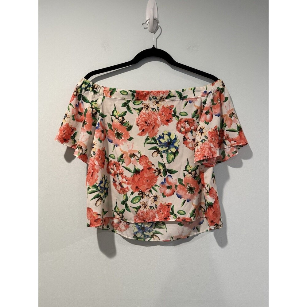 Mustard Seed Off Shoulder Top Womens Medium Floral Coquette Festival Travel